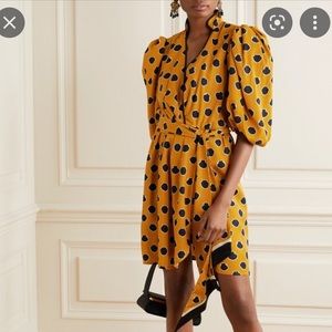 Johanna Ortiz Eccentric Words Wrap-Effect Printed Satin-Twill Mini Dress Size 0